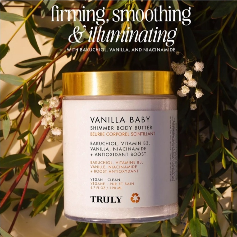 TRULY BEAUTY Vanilla Baby Shimmer Body Butter 6.7 Oz - Picture 2 of 7
